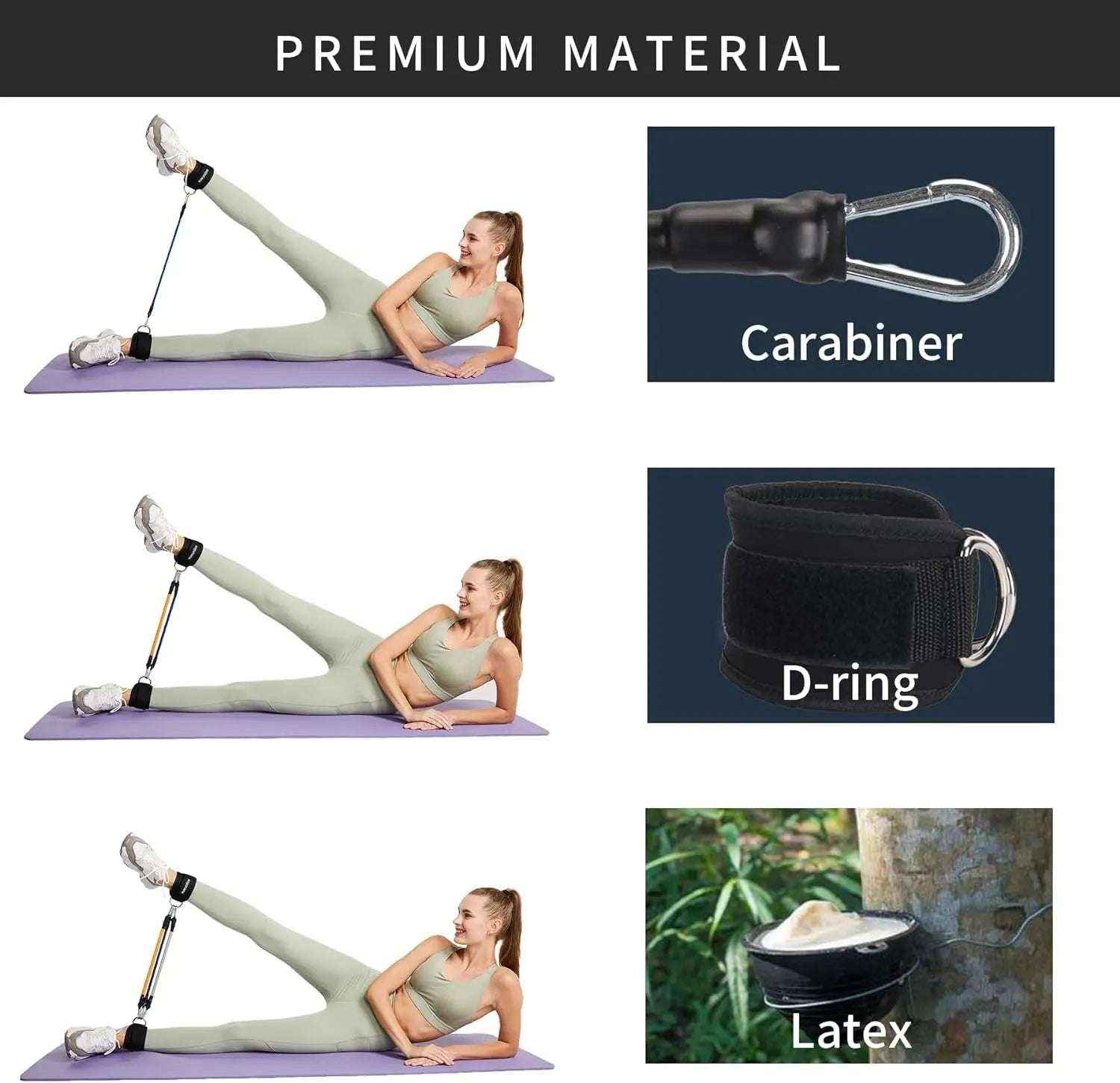 Fitness Ankle Buckle Strap for Hip & Leg Training, Home Gym Kickbacks & Glute Workouts