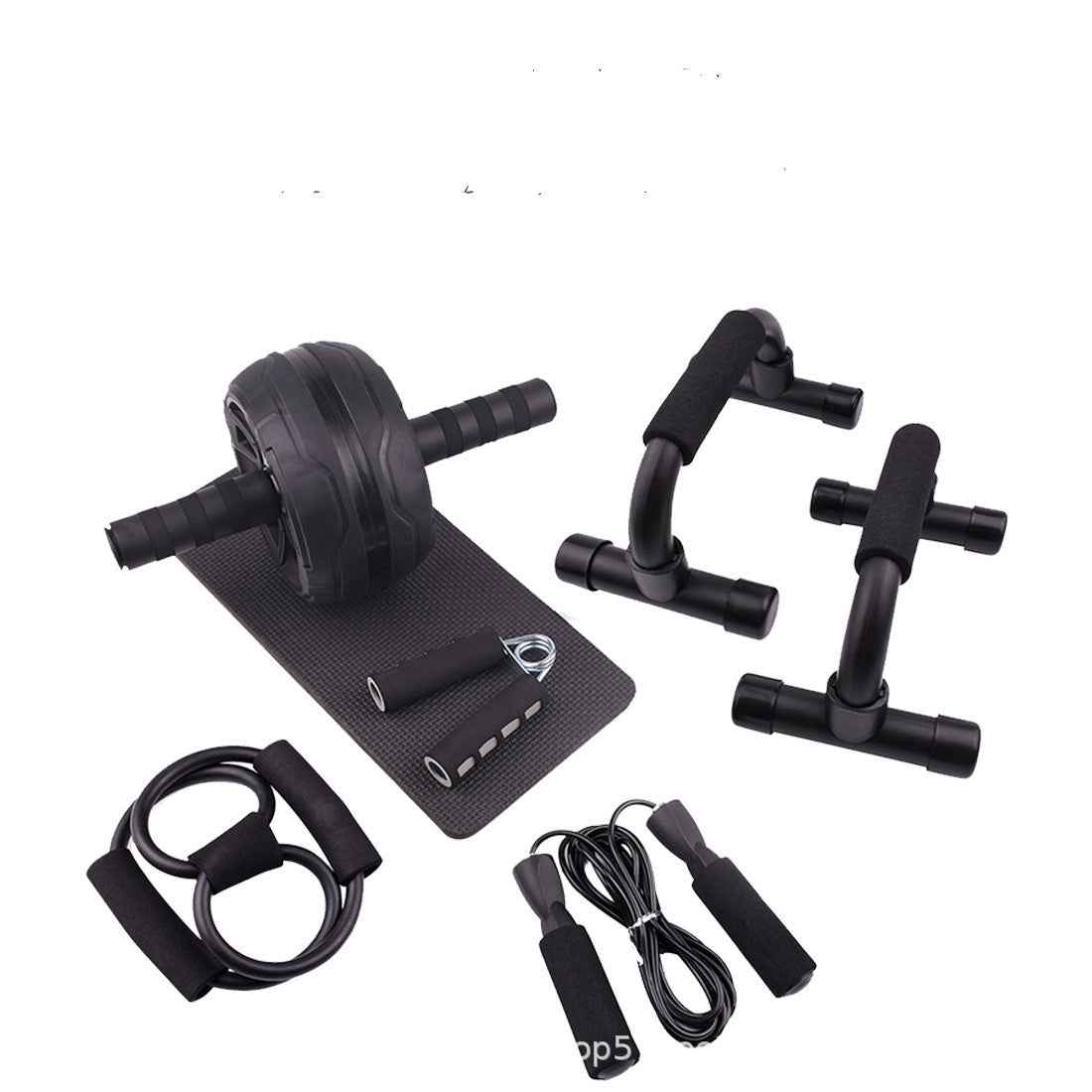 Resistance Bands Push-Up Bar & AB Power Trainer for Full Body Strength