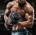 55LB Adjustable Dumbbell Set, 5-in-1 Free Weights for Home Gym, Fast Adjust Handle, Full-Body Workout for Men & Women