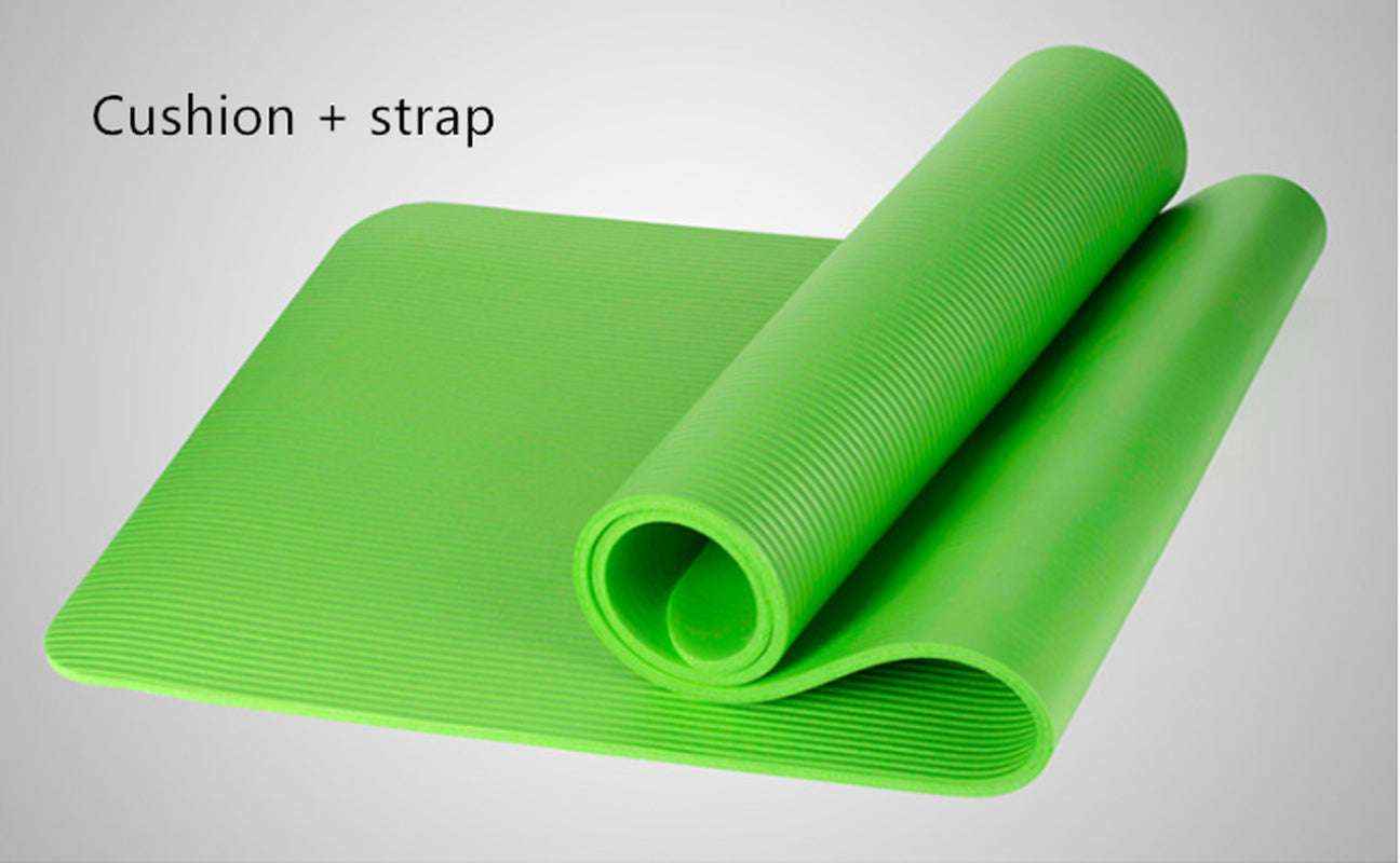 Eco-Friendly NBR Yoga Mat 1cm/1.5cm Thick Non-Slip Comfort