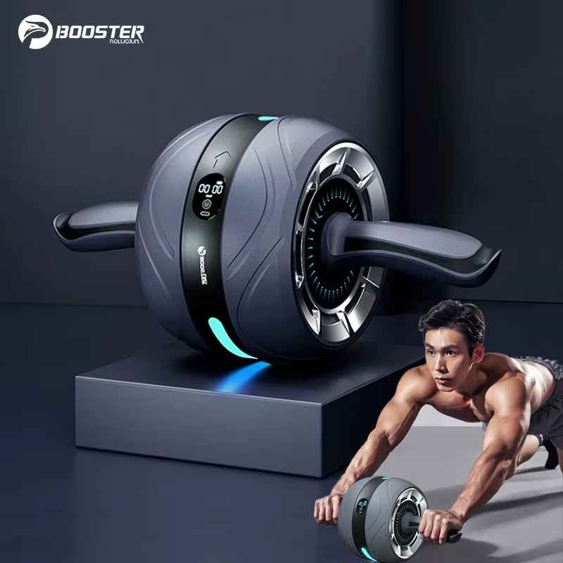 Fitness AB Roller Wheel with Smart Chip Display for Core & Abs Sculpting