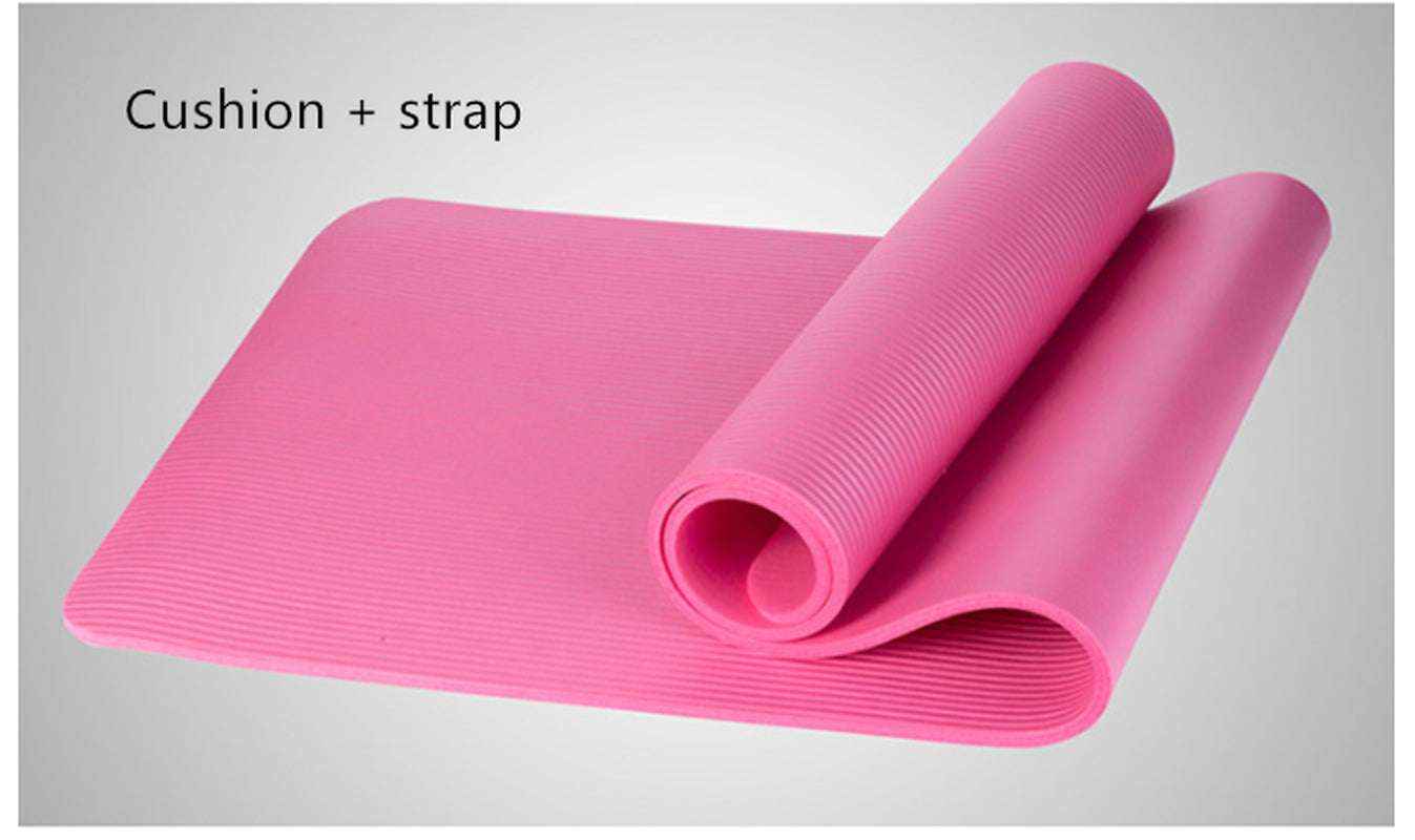 Eco-Friendly NBR Yoga Mat 1cm/1.5cm Thick Non-Slip Comfort