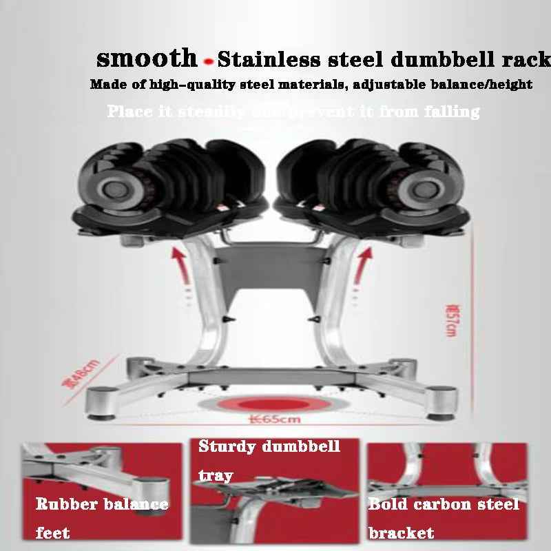 40kg/90lbs Adjustable Dumbbells Set with Quick Dial, Detachable Plates & Anti-Slip Grip