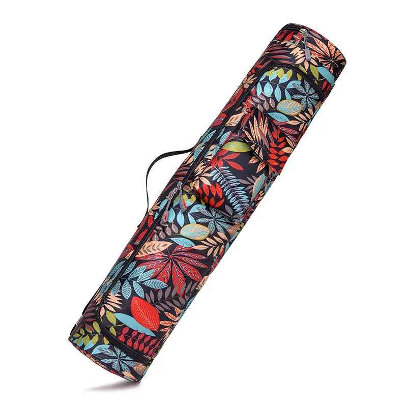 Waterproof Printed Yoga Mat Bag for Men & Women, Fitness Sports Backpack for 61-66cm Mats