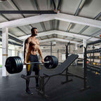 Olympic Weight Bench with Squat Rack & Adjustable Bench for Home Gym