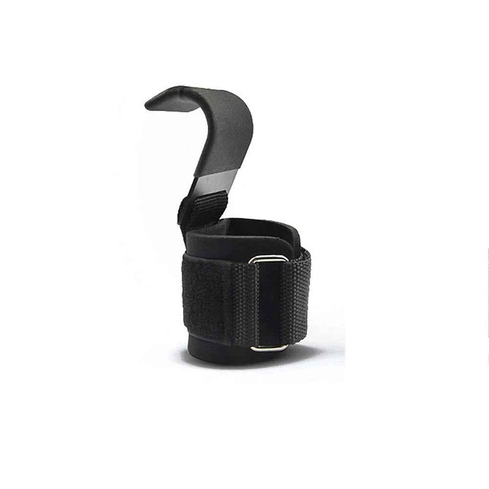 Weight Lifting Hooks with Wrist Straps for Pull-Ups & Deadlifts, Adjustable Gym Fitness Hooks, 2 Pcs