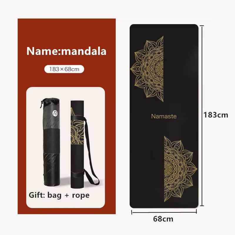 Non-Slip Natural Rubber Yoga Mat for Beginners & Pros