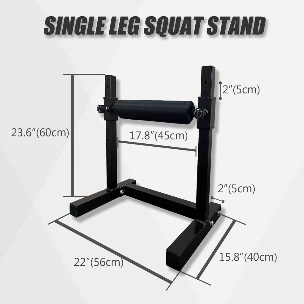 Adjustable Single Leg Squat Roller, Bulgarian Split Squat Stand for Home Gym Leg Strength Training