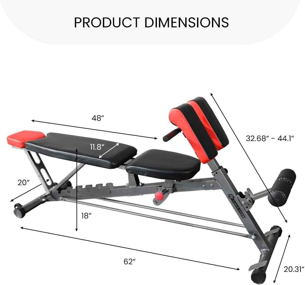 Adjustable FID Weight Bench 1000 lbs Multi-Functional for Full Body Workouts
