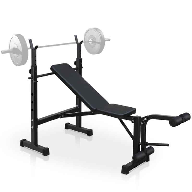 Olympic Weight Bench with Squat Rack & Adjustable Bench for Home Gym
