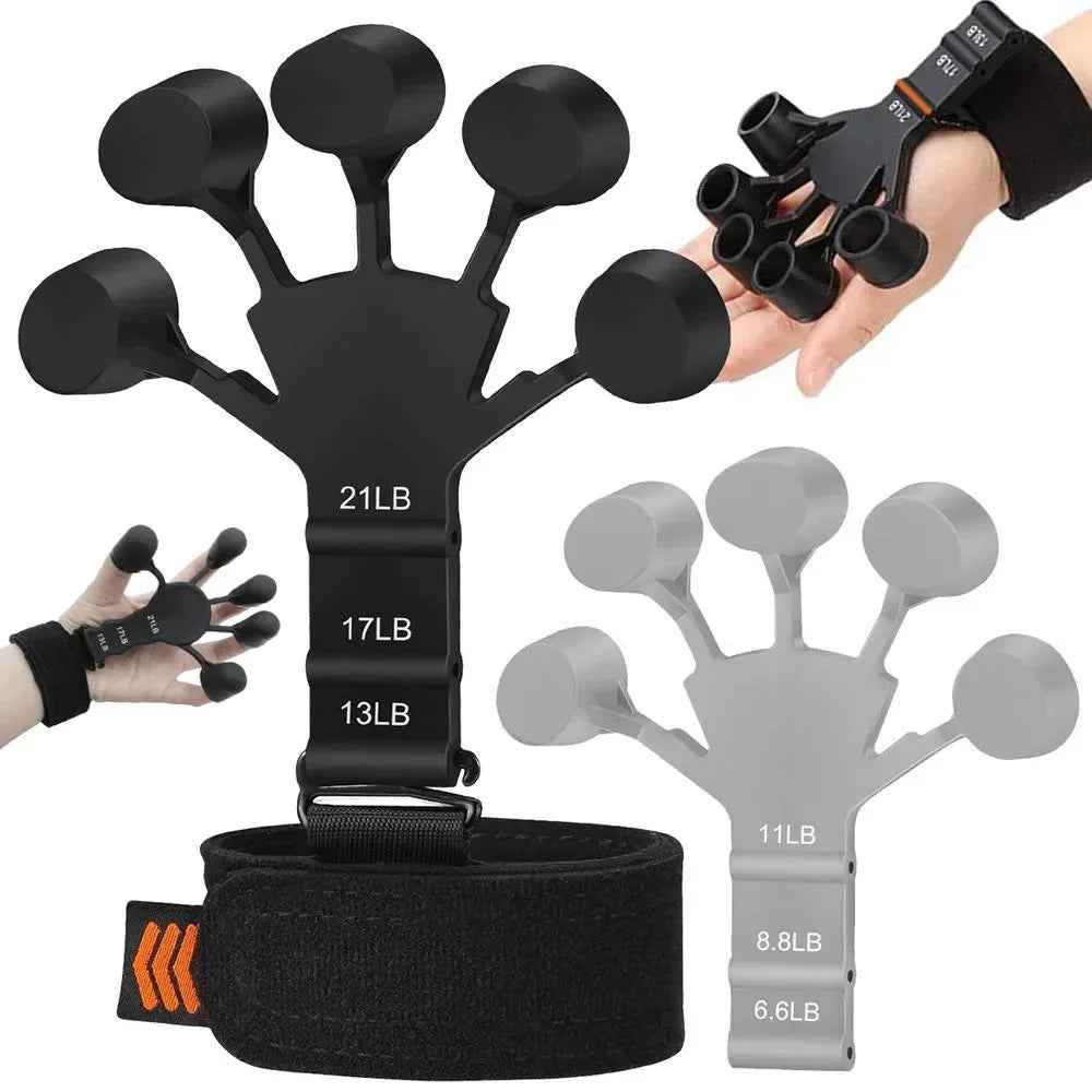 Finger Strengthener for Guitar - 6 Resistance Levels Finger Gripper for Rehab Training