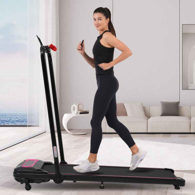2-in-1 Folding Walking Pad Treadmill with Incline, 2.5HP Quiet Motor, 300 lbs Capacity, Remote & Armrest Control