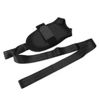 Yoga Stretching Belt for Foot Drop & Leg Rehabilitation - Multi-Loop Ankle Joint Correction Strap in Black