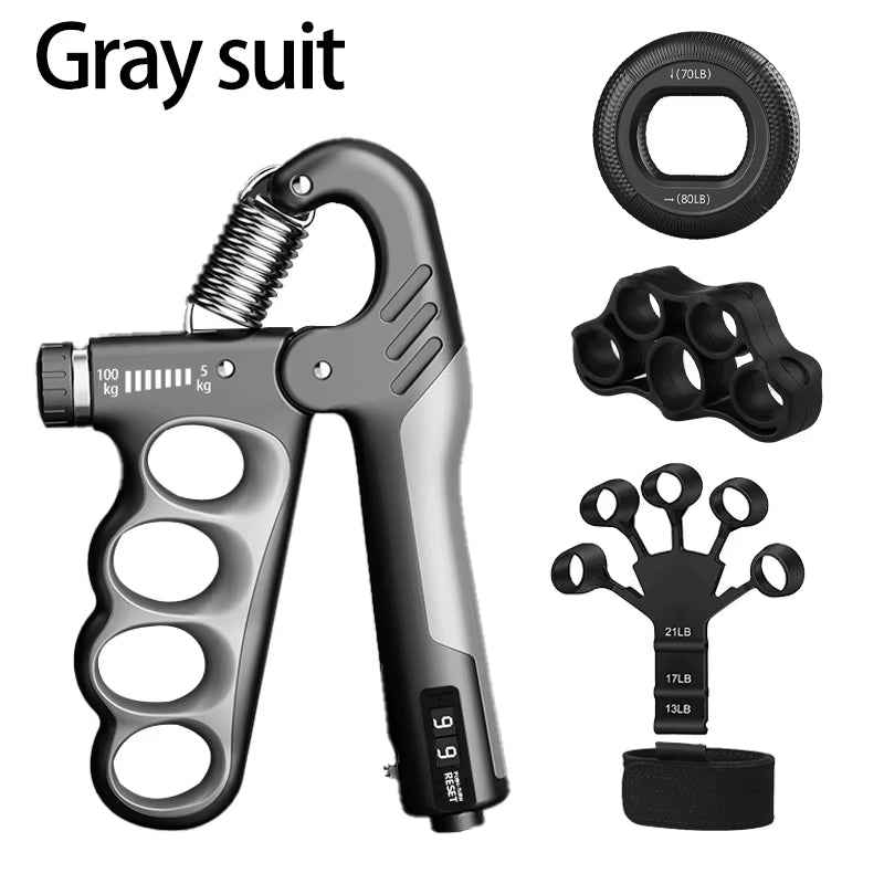 Adjustable Hand Grip Strengthener 5-100Kg with Smart Counter & Non-Slip Design