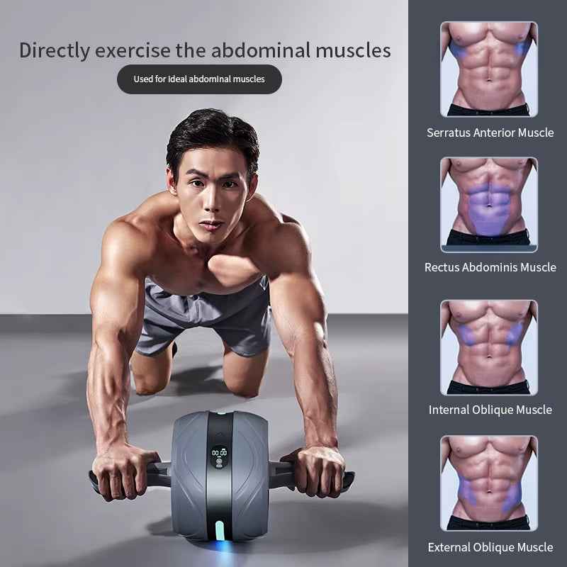 Fitness AB Roller Wheel with Smart Chip Display for Core & Abs Sculpting