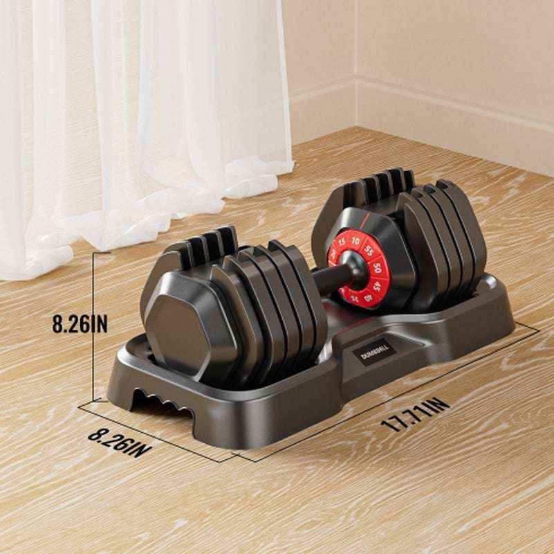 55LB Adjustable Dumbbell Set, 5-in-1 Free Weights for Home Gym, Fast Adjust Handle, Full-Body Workout for Men & Women