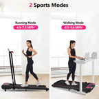 2-in-1 Folding Walking Pad Treadmill with Incline, 2.5HP Quiet Motor, 300 lbs Capacity, Remote & Armrest Control
