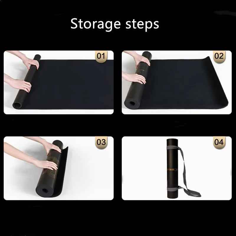 Non-Slip Natural Rubber Yoga Mat for Beginners & Pros