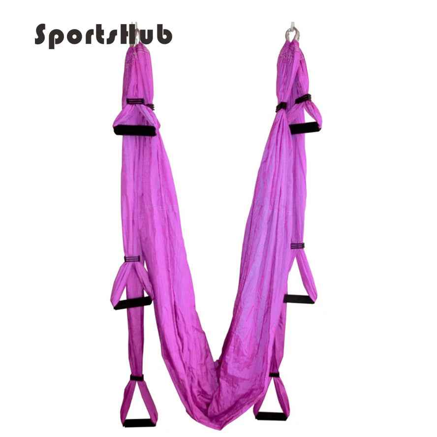 Anti-Gravity Yoga Hammock with Inversion Strap for Strength & Decompression