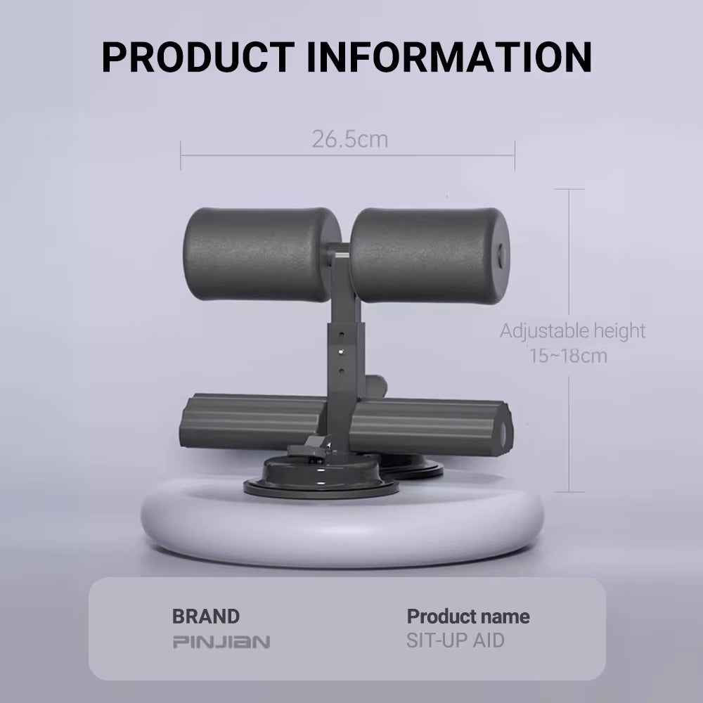 Portable Sit Up Bar with Suction Cup & Adjustable Height for Home Fitness