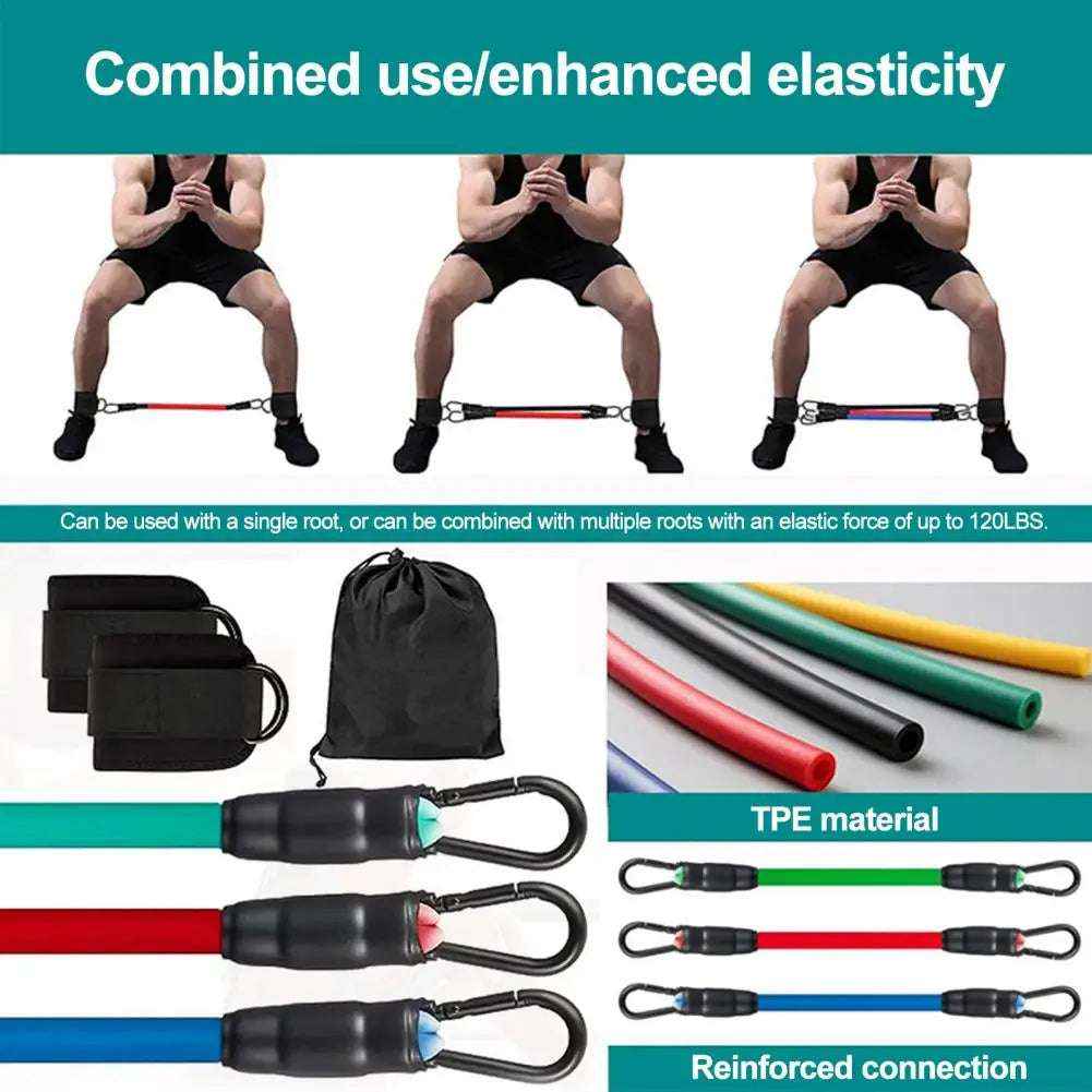 Adjustable Ankle Resistance Bands Set with 3 Levels for Leg Strength Training