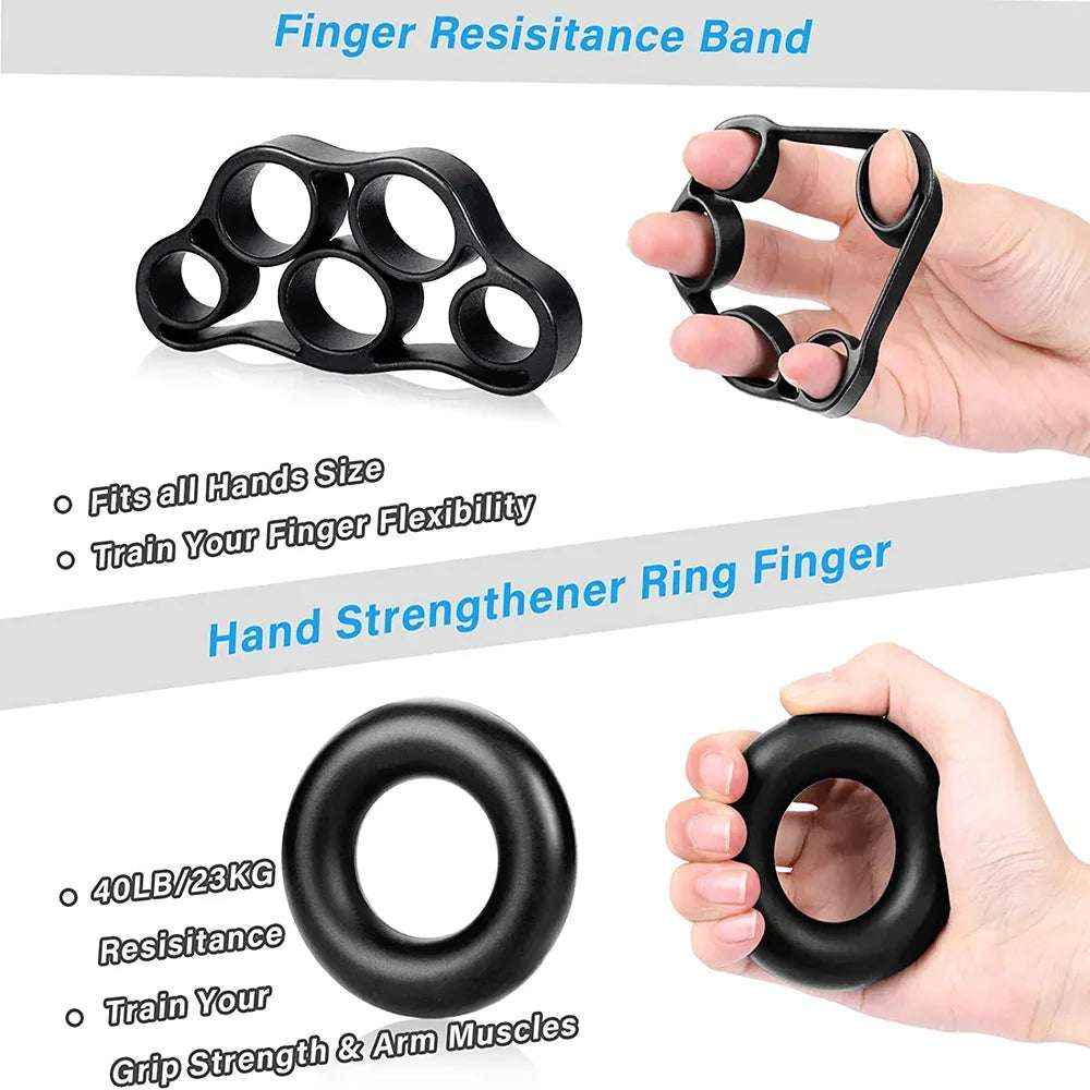 5-120Kg Adjustable Hand Grip Strengthener, Finger & Forearm Trainer for Fitness & Rehabilitation