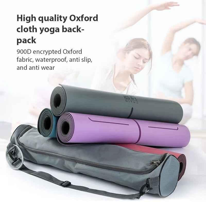 Waterproof Printed Yoga Mat Bag for Men & Women, Fitness Sports Backpack for 61-66cm Mats