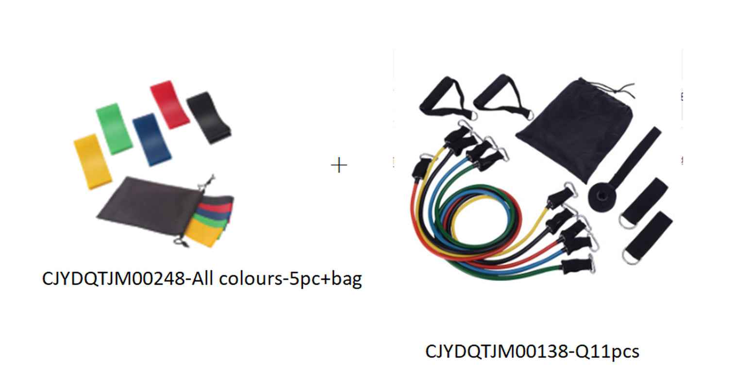 5 Level Resistance Bands Set Latex for Yoga & Strength Training