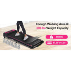 2-in-1 Folding Walking Pad Treadmill with Incline, 2.5HP Quiet Motor, 300 lbs Capacity, Remote & Armrest Control