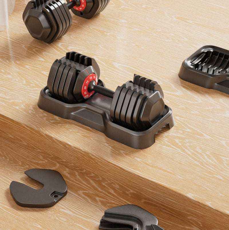 55LB Adjustable Dumbbell Set, 5-in-1 Free Weights for Home Gym, Fast Adjust Handle, Full-Body Workout for Men & Women