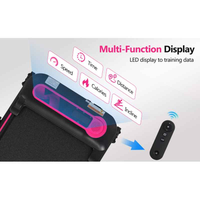 2-in-1 Folding Walking Pad Treadmill with Incline, 2.5HP Quiet Motor, 300 lbs Capacity, Remote & Armrest Control