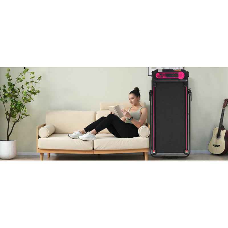 2-in-1 Folding Walking Pad Treadmill with Incline, 2.5HP Quiet Motor, 300 lbs Capacity, Remote & Armrest Control