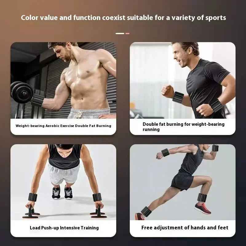 Adjustable Wrist & Ankle Weights Pair Silicone Bracelet for Yoga, Running & Gym