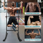 Power Tower Pull-Up Bar with Detachable Bench & 330LB Capacity