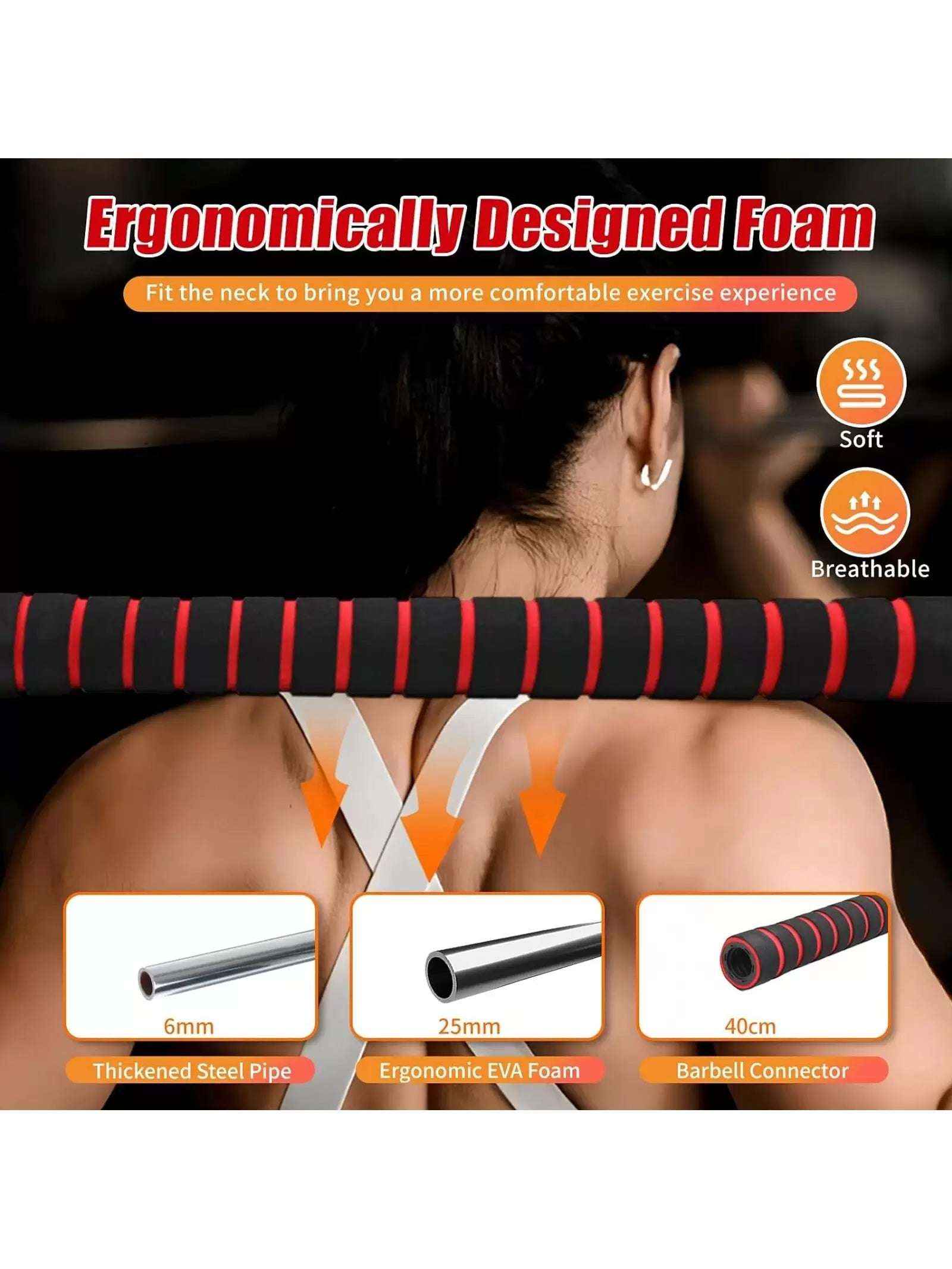 44LBS Adjustable Dumbbell & Barbell Weight Set for Home Gym, Non-Rolling Hexagonal Plates, Anti-Slip Grip