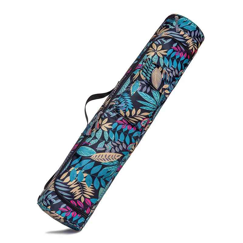 Waterproof Printed Yoga Mat Bag for Men & Women, Fitness Sports Backpack for 61-66cm Mats