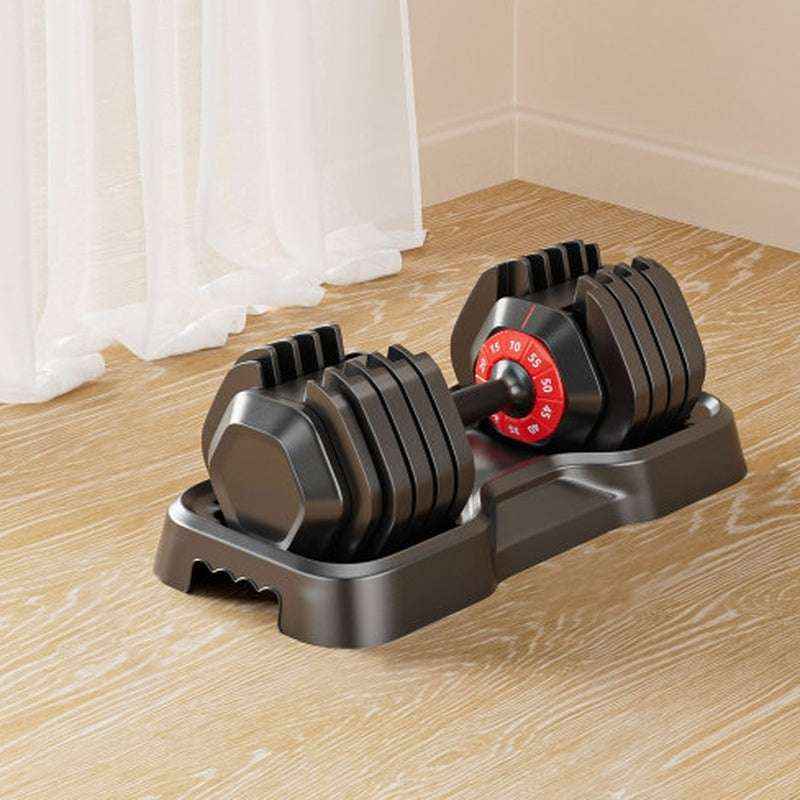 55LB Adjustable Dumbbell Set, 5-in-1 Free Weights for Home Gym, Fast Adjust Handle, Full-Body Workout for Men & Women