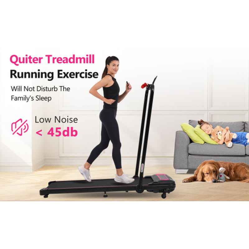 2-in-1 Folding Walking Pad Treadmill with Incline, 2.5HP Quiet Motor, 300 lbs Capacity, Remote & Armrest Control