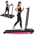 2-in-1 Folding Walking Pad Treadmill with Incline, 2.5HP Quiet Motor, 300 lbs Capacity, Remote & Armrest Control