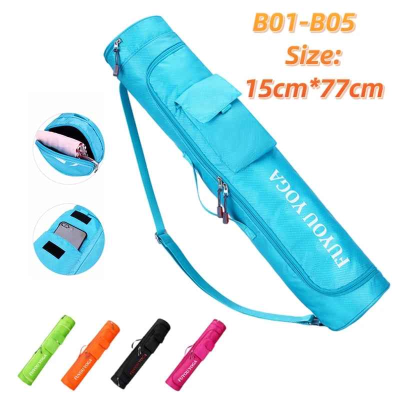 Waterproof Printed Yoga Mat Bag for Men & Women, Fitness Sports Backpack for 61-66cm Mats