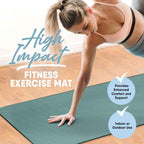 Deluxe Extra Thick Yoga Mat with Non-Slip Surface & Odor Neutralizing Charcoal