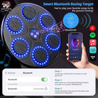 Smart Bluetooth Music Boxing Machine Wall-Mounted Trainer with LED Lights & Punch Counter