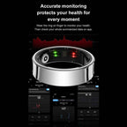 R09 Smart Ring for Heart Rate, Blood Oxygen, Sleep & Body Temperature Monitoring with Charging Case