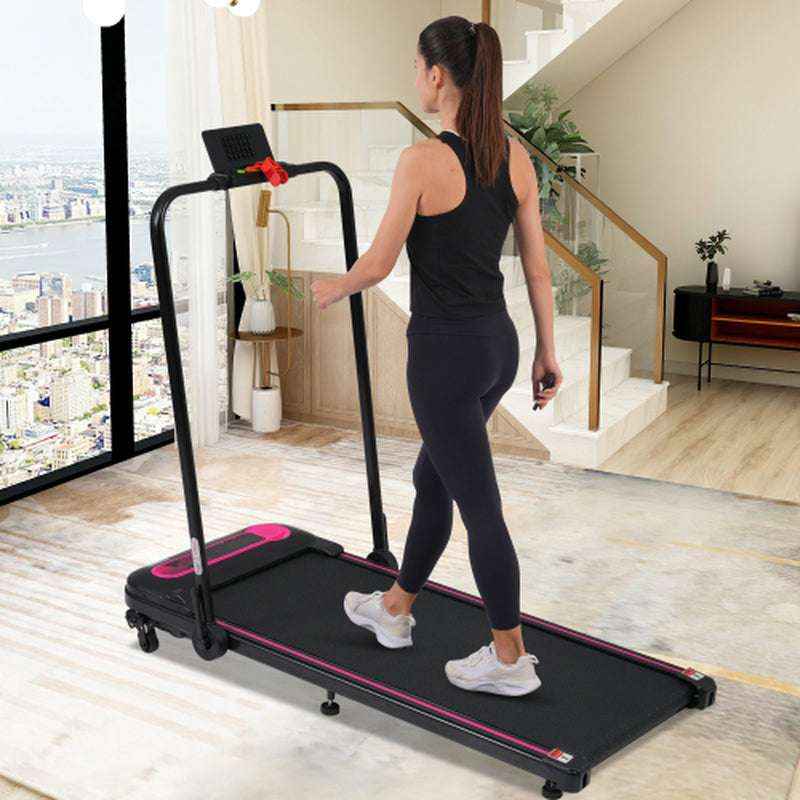 2-in-1 Folding Walking Pad Treadmill with Incline, 2.5HP Quiet Motor, 300 lbs Capacity, Remote & Armrest Control