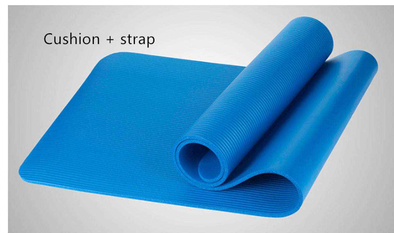 Eco-Friendly NBR Yoga Mat 1cm/1.5cm Thick Non-Slip Comfort