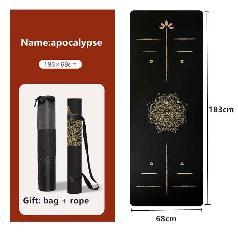 Non-Slip Natural Rubber Yoga Mat for Beginners & Pros