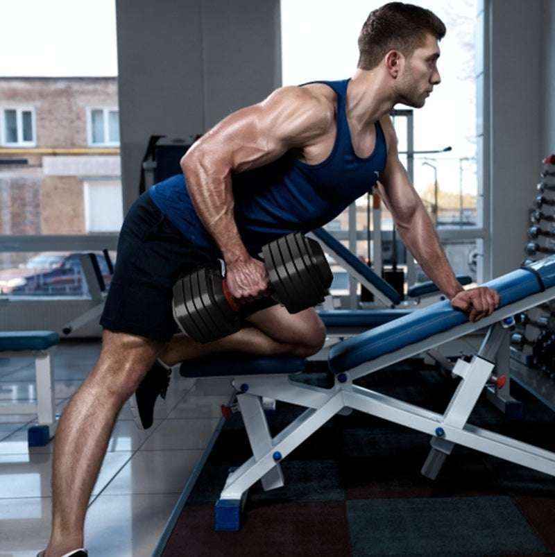 55LB Adjustable Dumbbell Set, 5-in-1 Free Weights for Home Gym, Fast Adjust Handle, Full-Body Workout for Men & Women