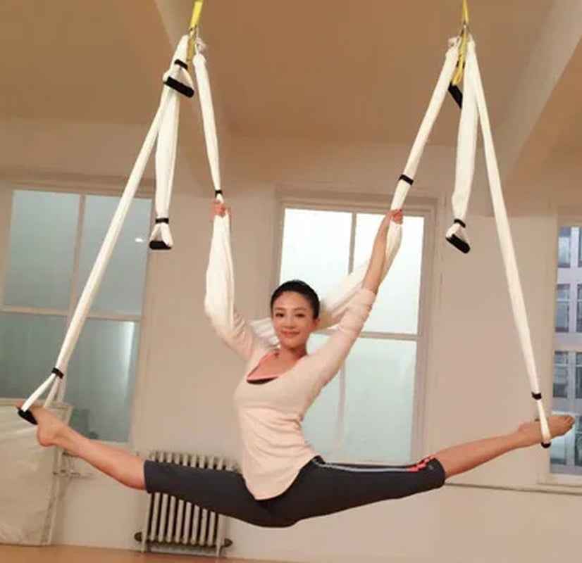 Anti-Gravity Yoga Hammock with Inversion Strap for Strength & Decompression