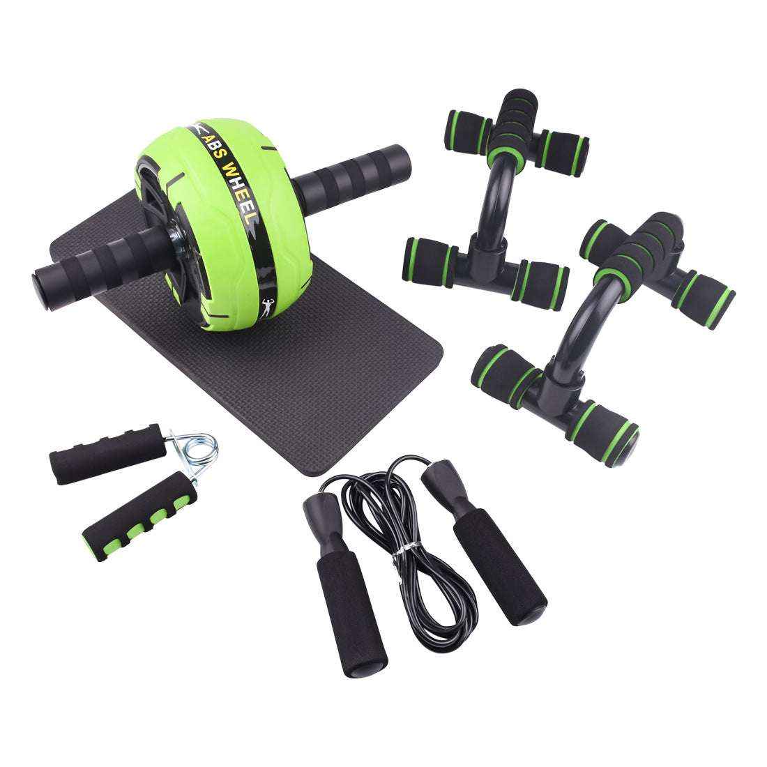 Resistance Bands Push-Up Bar & AB Power Trainer for Full Body Strength