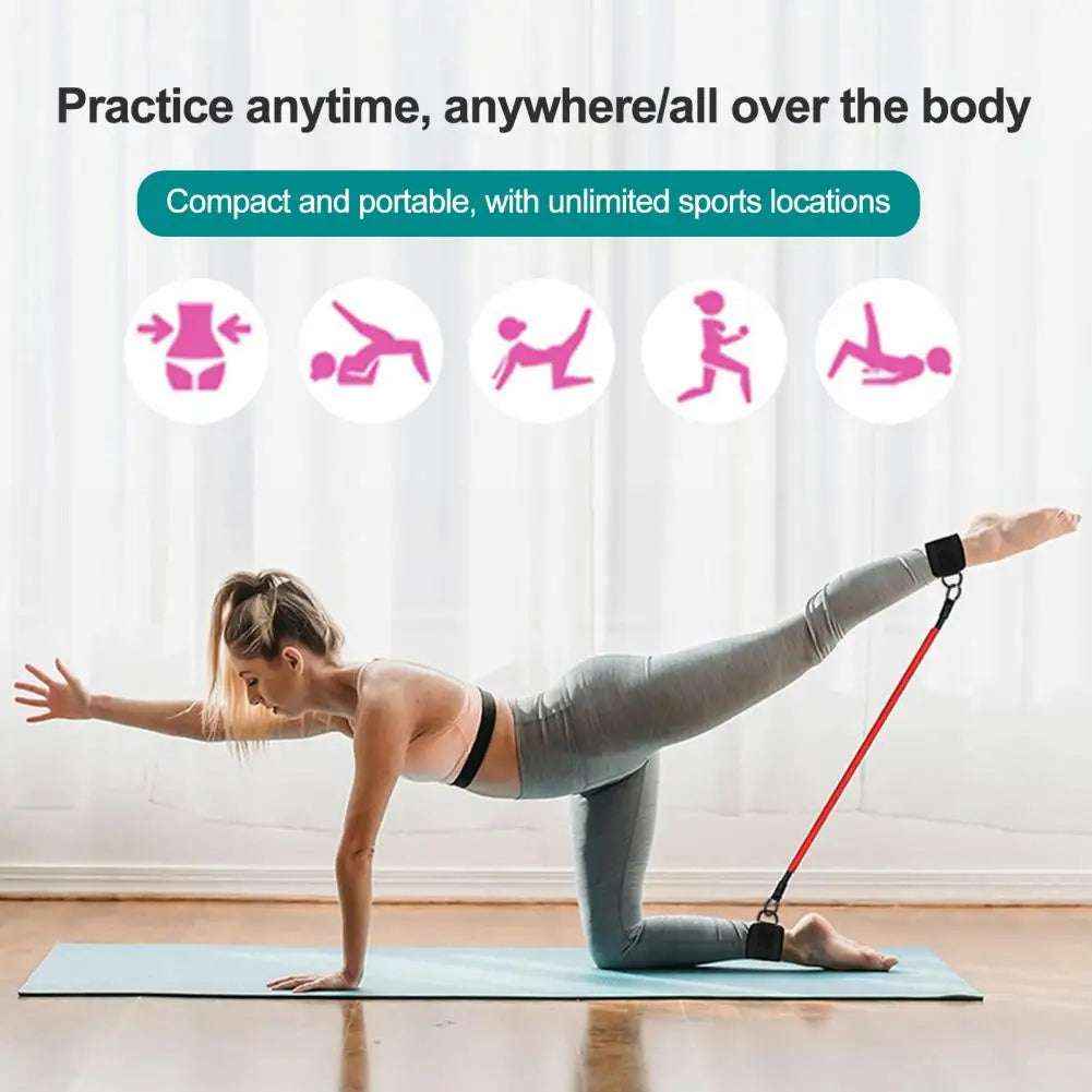 Adjustable Ankle Resistance Bands Set with 3 Levels for Leg Strength Training